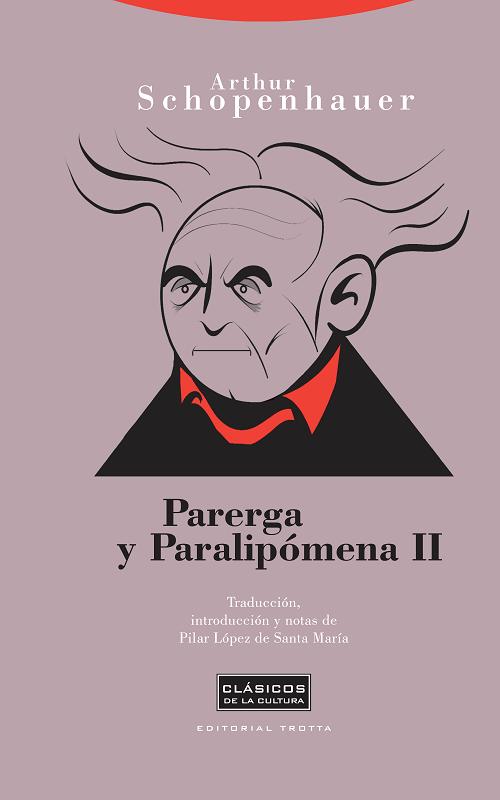 Portada del segundo volumen de Parerga y Paralipómena de Schopenhauer en Trotta