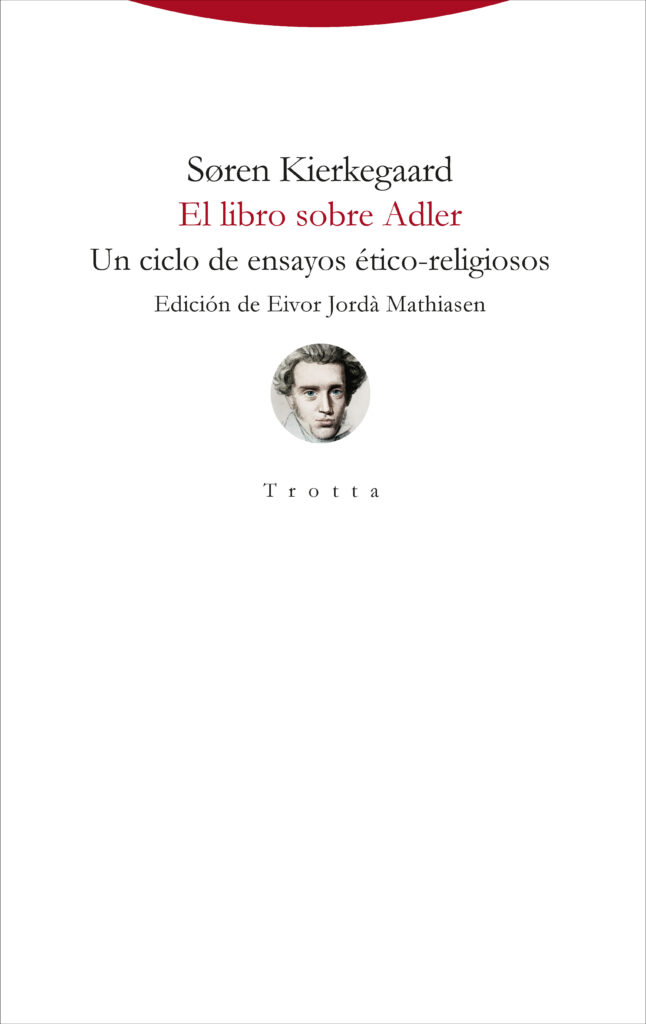 Portada de El libro sobre Adler de Kierkegaard editado en Trotta